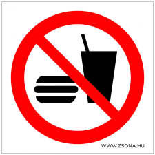 ZSONA DEKOR Enni és inni tilos! Műanyag tábla 150x150 mm információs címke