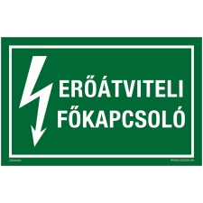 ZSONA DEKOR Erőátviteli főkapcsoló Öntapadós matrica 160x100 mm információs címke