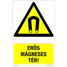 ZSONA DEKOR Erős mágneses tér! Öntapadós matrica 320x500 mm információs címke