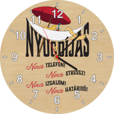 ZSONA DEKOR Fából készült falióra - Nyugdíjas 25 cm ajándéktárgy