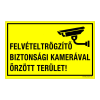 ZSONA DEKOR Felvételt rögzítő biztonsági kamerával őrzött terület! Alumínium tábla 160x250 mm