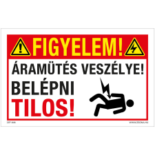 ZSONA DEKOR Figyelem! Áramütés veszélye! Öntapadós matrica 320x500 mm információs címke
