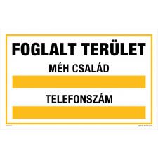ZSONA DEKOR Foglalt terület! Méh család Öntapadós matrica 160x250 mm információs címke