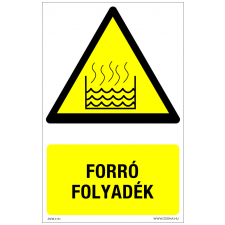 ZSONA DEKOR Forró folyadék Öntapadós matrica 320x500 mm információs címke