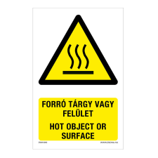 ZSONA DEKOR Forró tárgy vagy felület Öntapadós matrica 320x500 mm információs címke