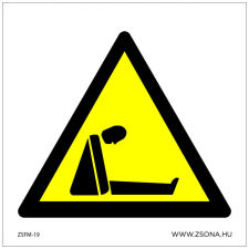 ZSONA DEKOR Fulladás veszélye! Öntapadós matrica 100x100 mm információs címke