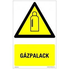 ZSONA DEKOR Gázpalack Műanyag tábla 160x100 mm információs címke