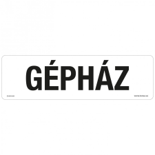 ZSONA DEKOR Gépház Műanyag tábla 250x80 mm információs címke