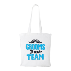 ZSONA DEKOR Grooms brew team - Bevásárló táska fehér