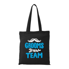 ZSONA DEKOR Grooms brew team - Bevásárló táska fekete