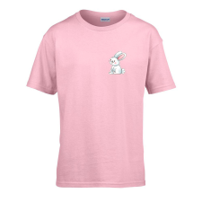 ZSONA DEKOR Gyerek póló Ovis jelel Nyuszi mintával Rózsaszín 158 méret gyerek póló