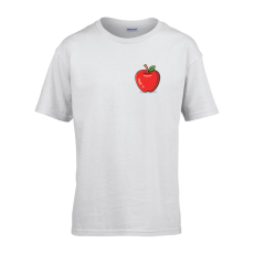 ZSONA DEKOR Gyerek póló Ovis jelel Piros alma mintával Fehér 134 méret