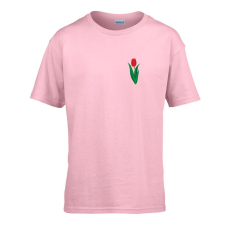 ZSONA DEKOR Gyerek póló Ovis jelel Tulipán mintával Rózsaszín 134 méret