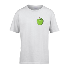 ZSONA DEKOR Gyerek póló Ovis jelel Zöld alma mintával Fehér 158 méret