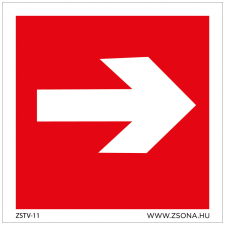 ZSONA DEKOR Iránynyíl jobbra Műanyag tábla 150x150 mm információs címke
