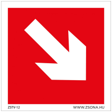 ZSONA DEKOR Iránynyíl le Műanyag tábla 100x100 mm információs címke