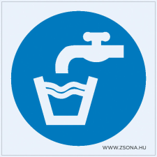 ZSONA DEKOR Ivóvíz Öntapadós matrica 200x200 mm információs címke