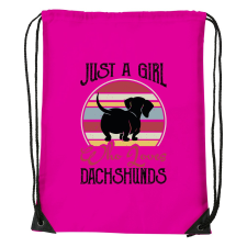 ZSONA DEKOR Just a girl who loves dachshunds - Sport táska magenta kézitáska és bőrönd