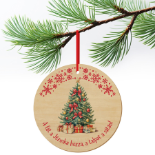 ZSONA DEKOR Karácsonyfa dísz fából nyomtatva Fenyőfa ajándéktárgy