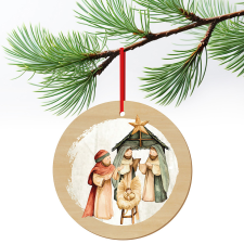 ZSONA DEKOR Karácsonyfa dísz fából nyomtatva Három Királyok ajándéktárgy