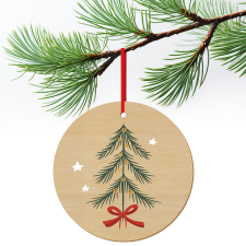ZSONA DEKOR Karácsonyfa dísz fából nyomtatva Karácsonyfa ajándéktárgy