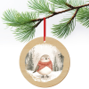 ZSONA DEKOR Karácsonyfa dísz fából nyomtatva Madárka