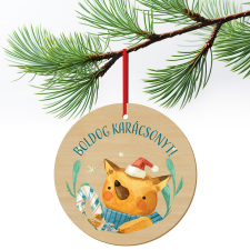 ZSONA DEKOR Karácsonyfa dísz fából nyomtatva Róka ajándéktárgy