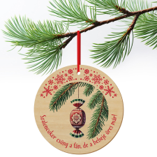 ZSONA DEKOR Karácsonyfa dísz fából nyomtatva Szaloncukor ajándéktárgy