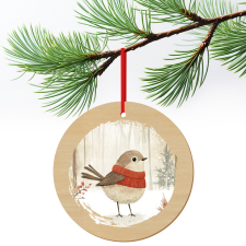 ZSONA DEKOR Karácsonyfa dísz fából nyomtatva Vörösbegy ajándéktárgy