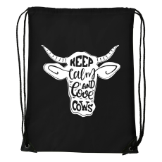 ZSONA DEKOR Keep calm and love cows - Sport táska fekete