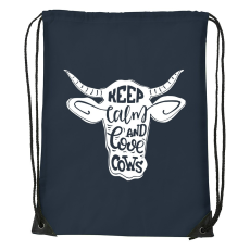 ZSONA DEKOR Keep calm and love cows - Sport táska navy kék