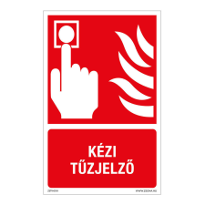 ZSONA DEKOR Kézi tűzjelző Öntapadós matrica 160x100 mm információs címke