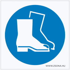 ZSONA DEKOR Lábvédő használata kötelező! Öntapadós matrica 150x150 mm információs címke