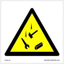 ZSONA DEKOR Leeső tárgyak Öntapadós matrica 200x200 mm információs címke