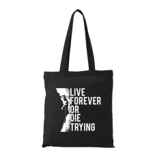 ZSONA DEKOR Live forever - Bevásárló táska fekete