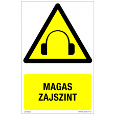 ZSONA DEKOR Magas zajszint Alumínium tábla 160x250 mm információs címke