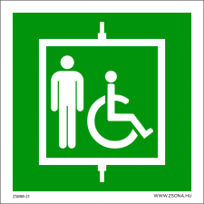ZSONA DEKOR Menekülési felvonó Utánvilágító műanyag tábla 200x200 mm információs címke