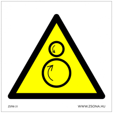 ZSONA DEKOR Mozgó gépelemek! Műanyag tábla 100x100 mm információs címke