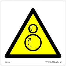 ZSONA DEKOR Mozgó gépelemek! Öntapadós matrica 100x100 mm információs címke