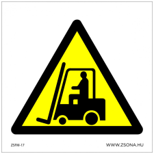 ZSONA DEKOR Munkagép-közlekedés! Öntapadós matrica 200x200 mm információs címke