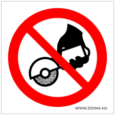 ZSONA DEKOR Ne használjon kézi csiszológépet! Öntapadós matrica 100x100 mm információs címke