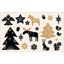 ZSONA DEKOR Öntapadós karácsonyi-motívumok matrica csomag matrica