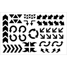 ZSONA DEKOR Öntapadós nyilak 65db/ív Fekete ajándéktárgy