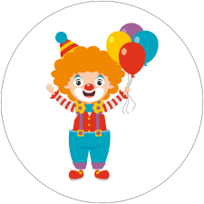 ZSONA DEKOR Öntapadós Ovis jel csomag Bohóc mintával ajándéktárgy