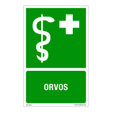 ZSONA DEKOR Orvos Öntapadós matrica 160x100 mm információs címke