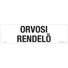 ZSONA DEKOR Orvosi rendelő Öntapadós matrica 250x80 mm információs címke