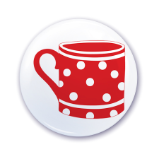 ZSONA DEKOR Ovis jel szekrényre Pöttyös bögre mintával bögrék, csészék