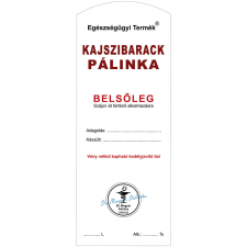 ZSONA DEKOR Pálinkás cimke Belsőleg Kajszibarack Hosszú 5 db/csomag dekorációs kellék