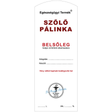 ZSONA DEKOR Pálinkás cimke Belsőleg Szőlő Hosszú 5 db/csomag dekorációs kellék