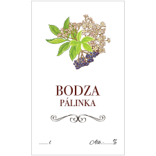 ZSONA DEKOR Pálinkás cimke ECO Bodza 5 db/csomag dekorációs kellék